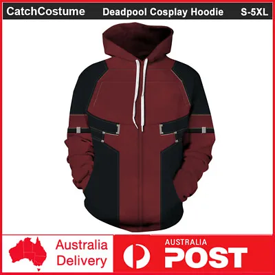 Buy Deadpool Cosplay Hoodie Sweatshirts Pullover Long Sleeve Hooded Coat Sweater • 21.85£