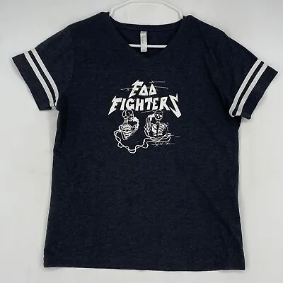 Buy LAT Apparel Womens Large Graphic T-Shirt Charcoal Gray Foo Fighters Short Sleeve • 12.27£