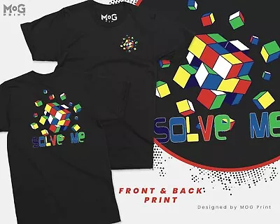 Buy Rubik's Cube Explosion T-shirt Funny Puzzle Logic Mind Game Nerd Geek Unisex Top • 9.99£