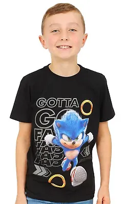 Buy Official Sonic The Hedgehog T-shirt  Gaming Birthday Gift Kids Top Boys • 9.99£