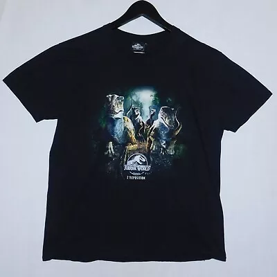 Buy Rare 2018 JURASSIC WORLD Jurassic Park L'Exposition PARIS Exhibition T Shirt L • 21.67£