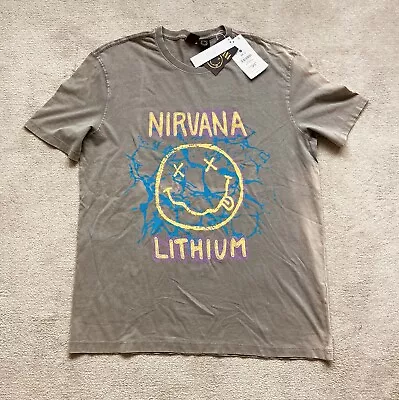 Buy Genuine Official Nirvana Lithium T Shirt Medium Brand New With Tags Bershka • 10£