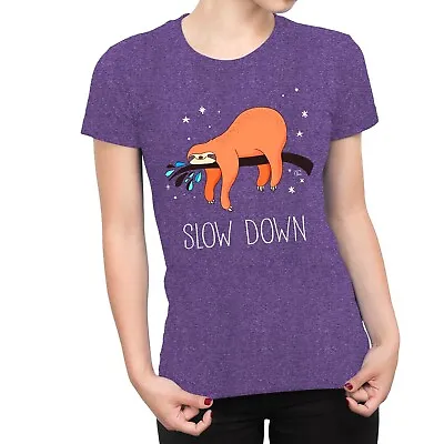 Buy 1Tee Womens Slow Down Sloth T-Shirt • 7.99£