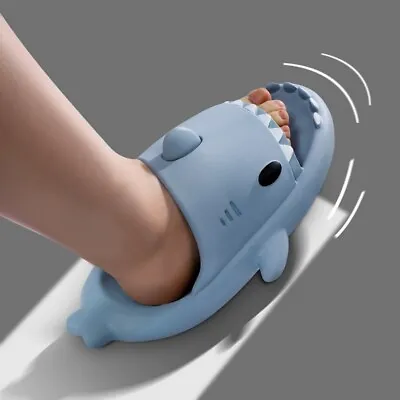 Buy Adult Kids Thick Sole Shark Shape Anti Slip Slippers In/Outdoor Sliders Sandals~ • 6.69£
