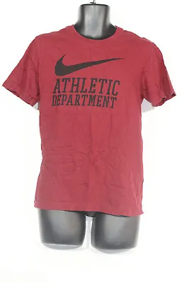 Buy Nike T-Shirt Small Burgundy Red Athletic Department Spell Out Sports Gym Mens • 9.99£
