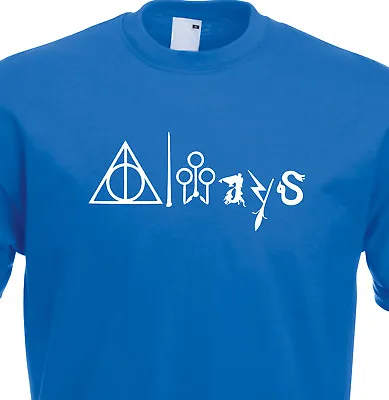 Buy Harry Potter Deathly Hallows Always Wizard Hogwarts Gryffindor Novelty T Shirt • 9.99£