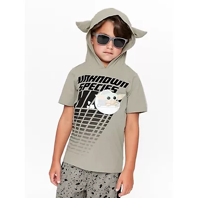 Buy Boys Baby Yoda Costume Hoodie T Shirt Shorts Set Outfit Grogu Star Wars Size 4 5 • 19.86£