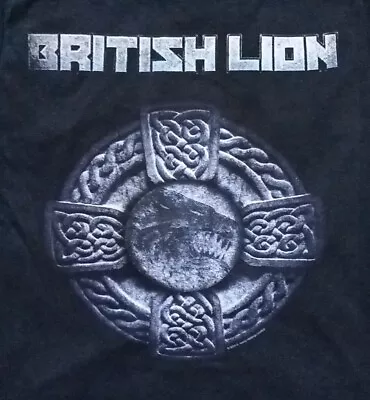 Buy BRITISH LION Summer Tour 2023 T-Shirt DOUBLESIDE Steve Harris IRON MAIDEN NWOBHM • 16.99£