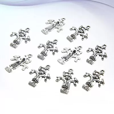 Buy  30 PCS M DIY Antique Sliver Jewelry Finding Deathly Hallows Charms Bulk • 7.68£