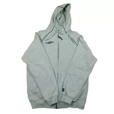 Buy Men's Umbro Grey Pullover Hoodie Sweatshirt Size M • 22£