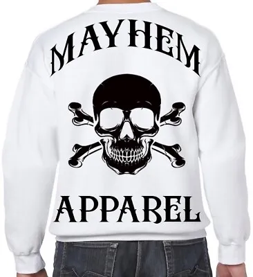 Buy Mayhem Apparel Skull Sweater Hoodie Motorcycles Tattoo Biker Harley Davidson • 40£