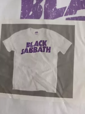 Buy Black Sabbath T Shirt Rock Off Size Medium White. • 9.99£