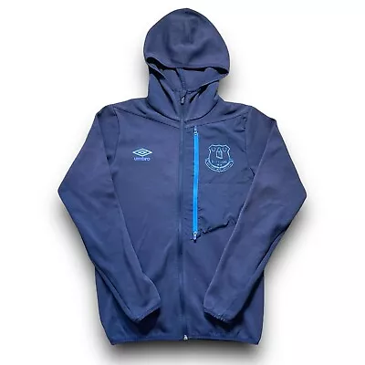 Buy Umbro Everton Navy Blue Football Training Tech Full Zip Hoodie Small • 18.75£