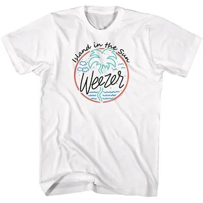 Buy Weezer Island In The Sun Tropical Paradise Palm Men's T Shirt Rock Music Merch • 40.90£