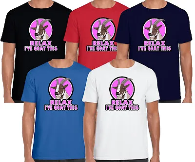 Buy Relax! I've Goat This Funny Animal Unisex Men Women T-Shirt - Pink Design • 12.99£
