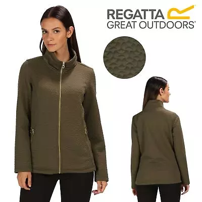 Buy Regatta Subira Full Zip Heavyweight Quilted Fleece Jacket RWA376 Grape Leaf • 14.99£