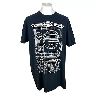Buy Sega Mega Drive T Shirt XXL Black Graphic Gaming T Shirt Oversized Hipster • 22.50£
