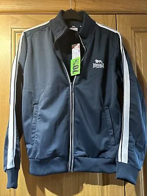Buy Lonsdale Track Jacket Navy/White Size Extra Small • 13£