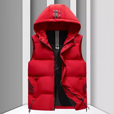 Buy New Mens Body Warmer Gilet Hoodie Hooded Contrast Hood Sleeveless Jacket S - XXL • 37.16£