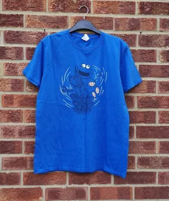 Buy Vtg Blue Tshirt Top Cookie Monster King Kong Movie Character Retro Patterned M • 12£
