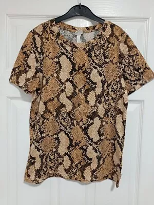 Buy H&M T Shirt. Size XS (6/8) New With Tags. Snake Print. Mustard & Black. • 3.99£