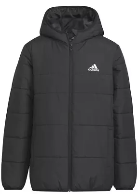 Buy Adidas Boys Jacket Coat Used 7-8 Years  Sportswear Junior Padded Jacket - Black • 20£