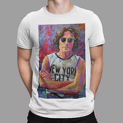 Buy John Lennon T-Shirt  New York Rock And Roll 60s 70s 80s Retro Printed TEE • 6.99£