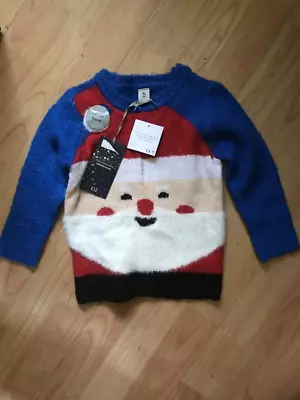 Buy Kids Christmas Musical Jumper - Santa - TU - Age 1 - 1.5 Years - Brand New Tags • 10£