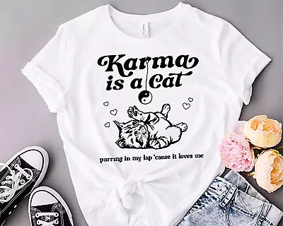 Buy Personalized Inspiration T-Shirt For Mens T-shirt For Women,karma Is A Cat(ball) • 5.99£