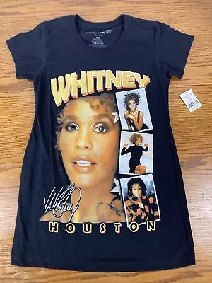 Buy Whitney Houston Shirt Womens Medium Retro Look Black Sexy Band Tee Gospel R&B • 1.60£