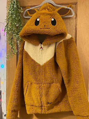 Buy Eevee Pokemon Hoodie Faux Fleece One Size UK 8-10 BNWT Japan • 42£