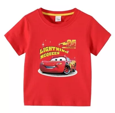 Buy Disney Red Lightning McQueen T Shirt, 120cm • 8£