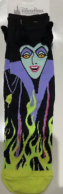 Buy Disney Park Villain Maleficent / Sleeping Beauty Adult Socks With 3d Horns. New. • 8£