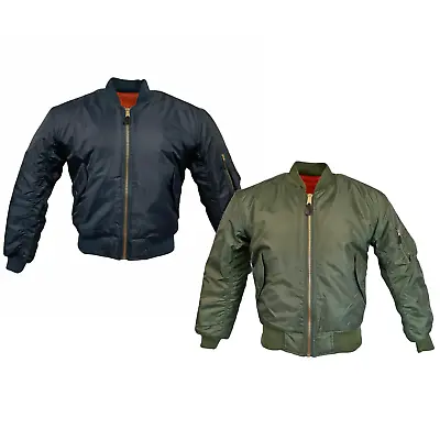 Buy MA1 Bomber Jacket Army Pilot Fly Military Security Mil-Com Skinhead Padded New • 17.95£