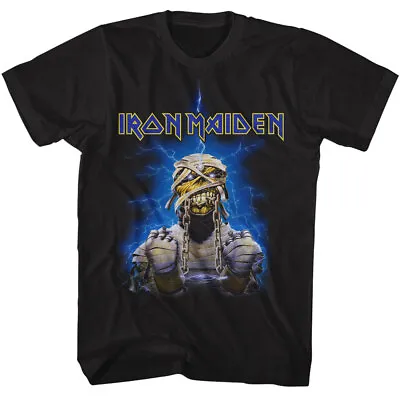Buy Iron Maiden Powerslave Mummy Eddie In Chains Men's T Shirt Rock Band Merch • 49.80£