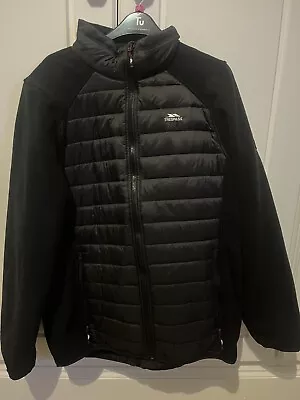 Buy TrespassMens Saunter Hybrid Padded Jacket Black Size XL • 0.99£