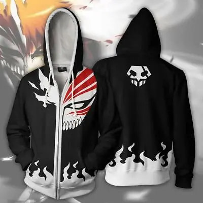 Buy New Anime Bleach Hoodie Cosplay Kurosaki Ichigo Sweatshirts Jacket Coat Costumes • 27.47£