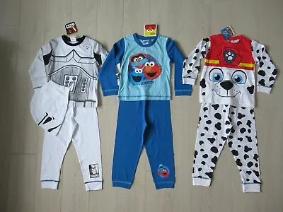 Buy Boy Clothes Pyjamas Bundle Joblot 3-4 Years BNWT Star Wars Paw Patrol Elmo • 0.99£