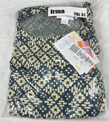 Buy Women's LuLaRoe Irma Top T Shirt Loose High Low Tunic Mid Sleeves Size 2XL 31 • 3.94£