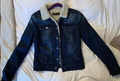 Buy Denim Jacket Teddy Bear Lined Small Zara TRF • 4£