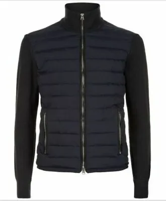 Buy Mens SPECTRE Knitted Sleeve Bomber Jacket Black & Blue Cosplay Fashion Jacket UK • 17.90£