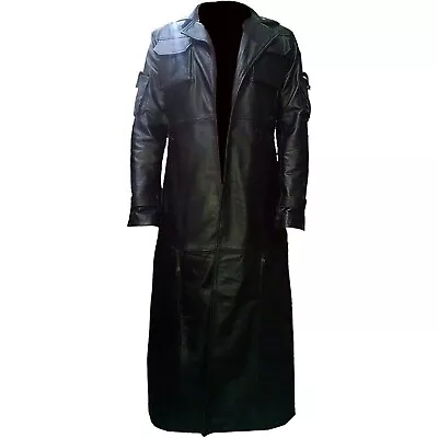 Buy Frank Castle Thomas Jane The Punisher Black Cosplay Genuine Leather Trench Coat • 116.99£