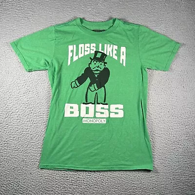 Buy Monopoly T Shirt Womens XL Green Short Sleeve Floss Like Boss Graphic Tee • 15.31£