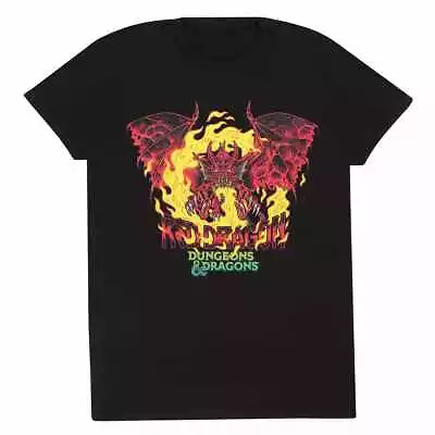 Buy Dungeons And Dragons - Red Dragon Colour Pop Unisex Black T-Shirt Ex - K777z • 15.57£