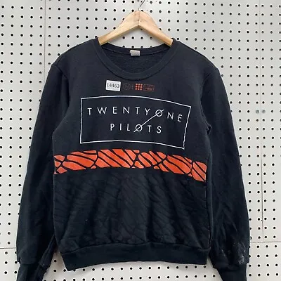 Buy Twenty One Pilots Womens Sweatshirt Long Sleeve Black Crew Neck Sweater Large • 28.94£