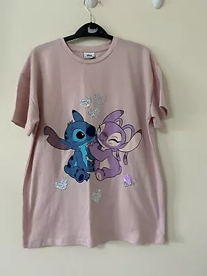 Buy Disney Lilo And Stitch T Shirt Pink 12-13 Years Summer Short Sleeves • 5£