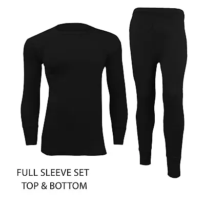 Buy Men Thermal Long Johns Full Set-Half & Full Sleeve Top T Shirt & Bottom Trouser • 5.25£