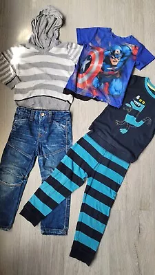 Buy 2 - 3 Year Bundle M&S Pyjamas Captain America T Shirt Blue Zoo Jumper Jeans • 4.49£