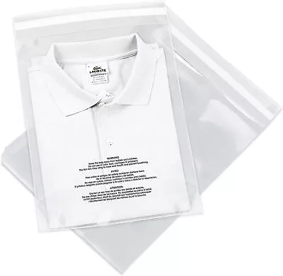 Buy 300PCS 8 X10  Poly Bags With Suffocation Warning Shirt Apparel Clear Poly 1.5ml • 26.83£