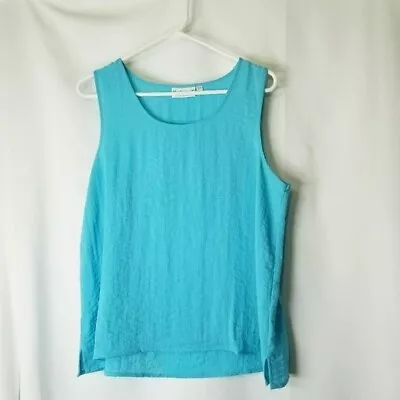 Buy Habitat Clothes To Live In Sleeveless Blue Tank Crinkled Look To It Size M EUC • 24.09£
